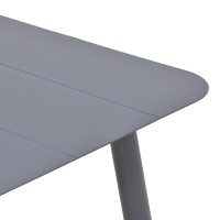 Τραπέζι Vista pakoworld αλουμίνιο σε ανθρακί απόχρωση 150x80x72εκ