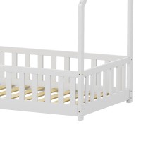 Παιδικό κρεβάτι Bambie με κιγκλίδωμα τ. Montessori pakoworld ξύλο πεύκου λευκό 90x190εκ