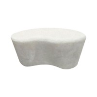 Τραπέζι σαλονιού Fedris pakoworld mdf λευκό 80x70x34εκ