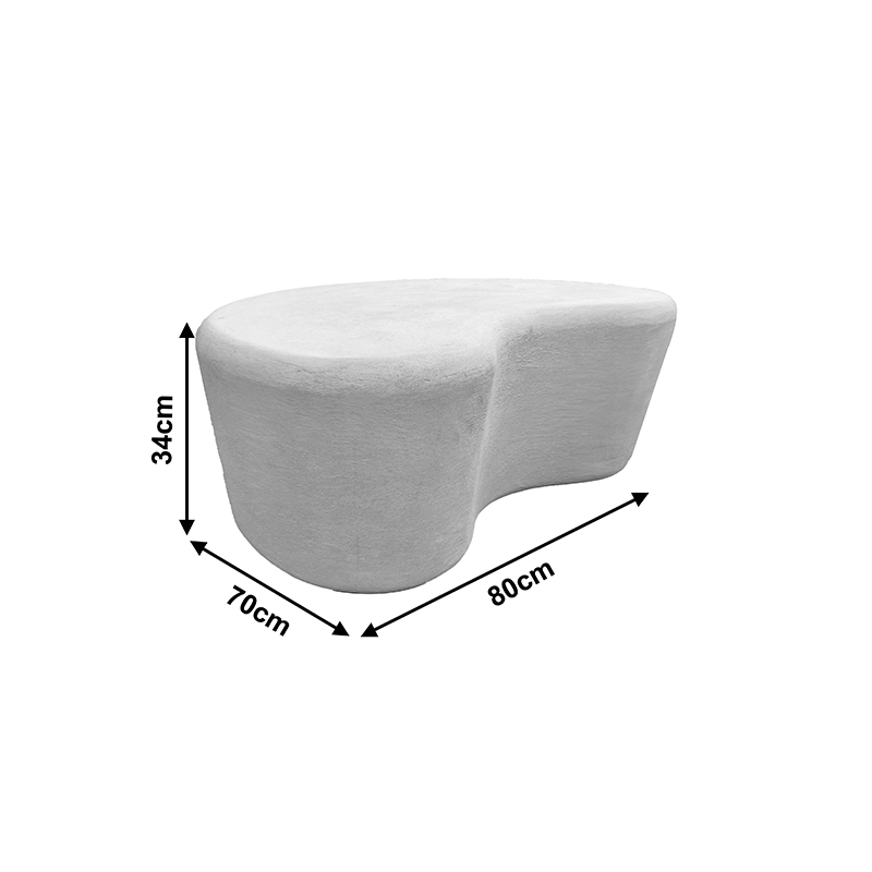 Τραπέζι σαλονιού Fedris pakoworld mdf λευκό 80x70x34εκ