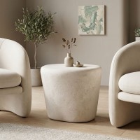 Τραπέζι σαλονιού Fedris pakoworld mdf λευκό Φ60x45εκ
