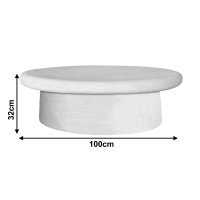 Τραπέζι σαλονιού Herona pakoworld mdf λευκό 100x60x32εκ