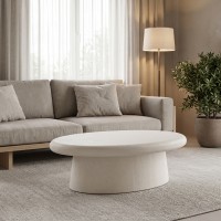 Τραπέζι σαλονιού Herona pakoworld mdf λευκό 100x60x32εκ