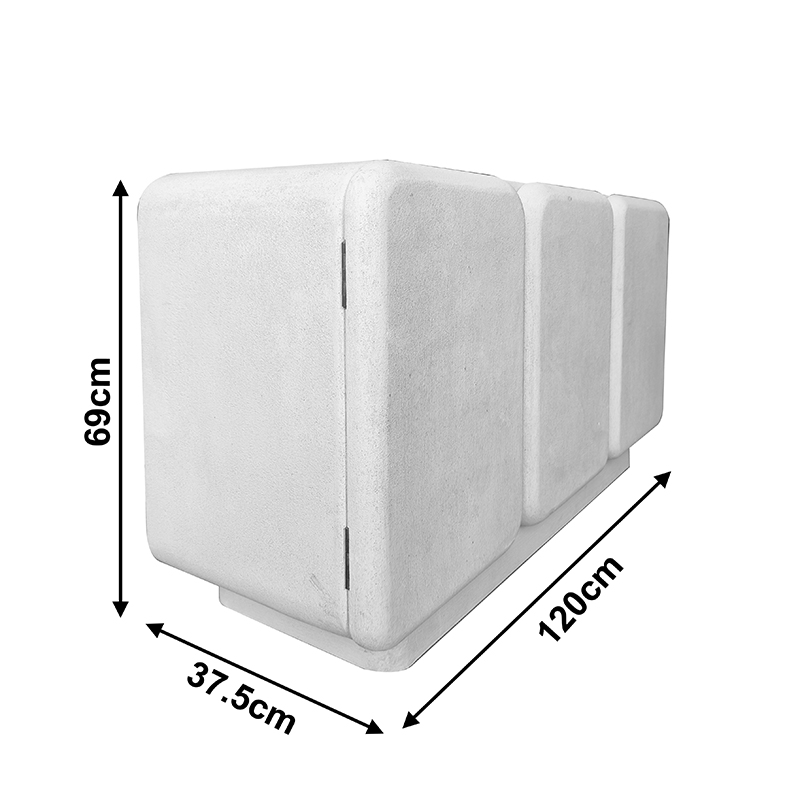Μπουφές Kooldio pakoworld mdf λευκό 120x37.5x69εκ