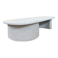 Τραπέζι σαλονιού Verven pakoworld mdf λευκό 120x60x32εκ