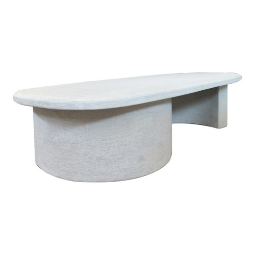 Τραπέζι σαλονιού Verven pakoworld mdf λευκό 120x60x32εκ