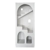 Βιβλιοθήκη-ραφιέρα Boolten pakoworld mdf λευκό 80x38x190εκ