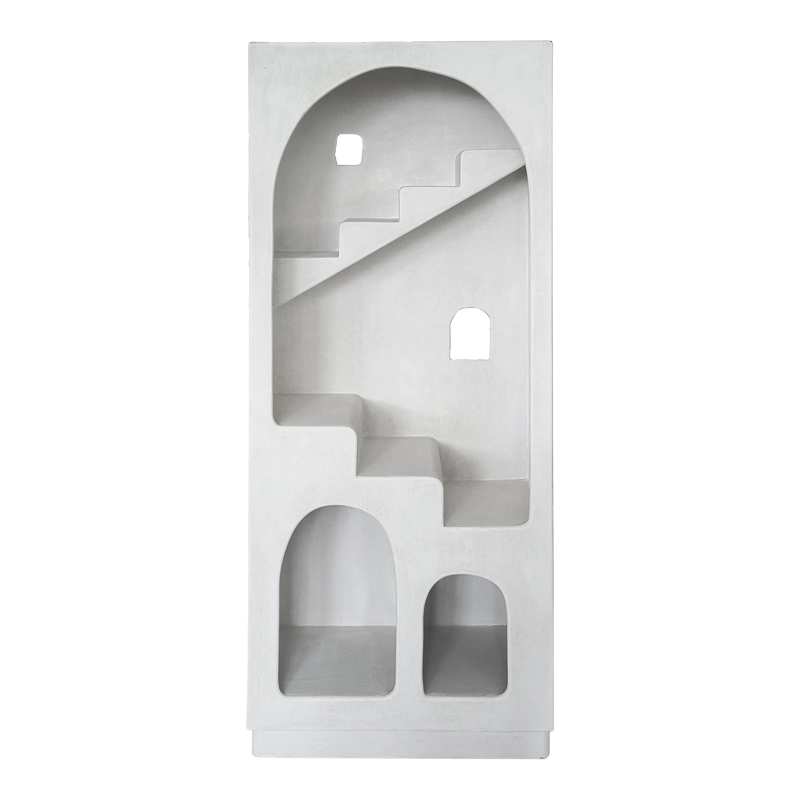 Βιβλιοθήκη-ραφιέρα Boolten pakoworld mdf λευκό 80x38x190εκ