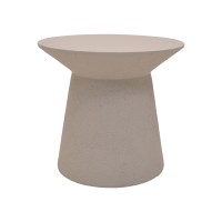 Τραπέζι σαλονιού Peble pakoworld MGO cappuccino Φ55x50εκ