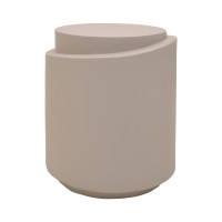 Βοηθητικό τραπέζι Fortox pakoworld MGO cappuccino Φ40x49.5εκ