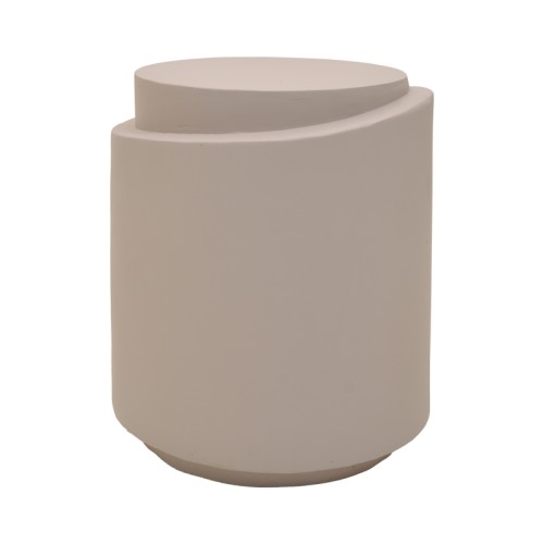Βοηθητικό τραπέζι Fortox pakoworld MGO cappuccino Φ40x49.5εκ