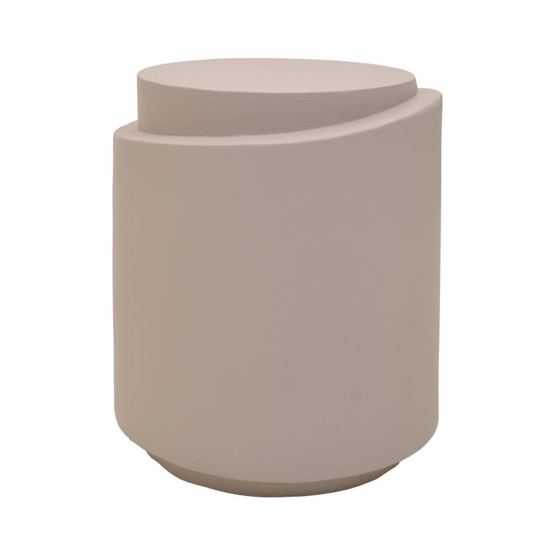Βοηθητικό τραπέζι Fortox pakoworld MGO cappuccino Φ40x49.5εκ