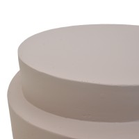 Βοηθητικό τραπέζι Fortox pakoworld MGO cappuccino Φ40x49.5εκ