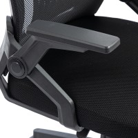 Καρέκλα γραφείου εργασίας Penza pakoworld mesh χρώμα μαύρο 48x58x92-102εκ