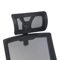 Καρέκλα γραφείου Plymot pakoworld mesh χρώμα μαύρο 48x58x112-122εκ