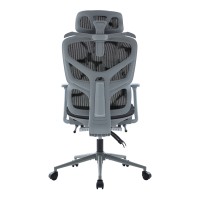 Καρέκλα γραφείου διευθυντη Vigo pakoworld γκρι- mesh μαύρο 52x70x118-124εκ