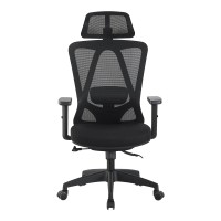 Καρέκλα γραφείου διευθυντή Magida pakoworld mesh μαύρο 58.5x66x115-125εκ