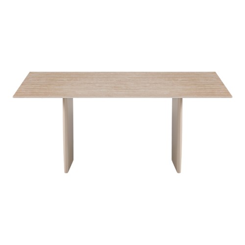 Τραπέζι Releno pakoworld sintered stone σε όψη τραβερτίνας 180x90x75εκ