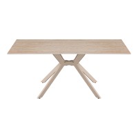 Τραπέζι Olven pakoworld sintered stone σε όψη τραβερτίνας 180x90x75εκ