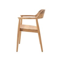 ows-0940004 Καρέκλα Τραπεζαρίας με μπράτσα Helsi (60x54x80) teak wood Soulworks