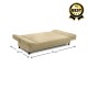 Kαναπές - κρεβάτι Tiko Plus Megapap τριθέσιος με αποθηκευτικό χώρο και ύφασμα σε μπεζ 200x90x96εκ.