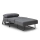 Πολυθρόνα - κρεβάτι Lombardy Megapap διθέσια υφασμάτινη χρώμα ανθρακί 89x90x90εκ.