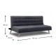 Καναπές - κρεβάτι Trentino Megapap τριθέσιος υφασμάτινος χρώμα ανθρακί 183x92x80εκ.