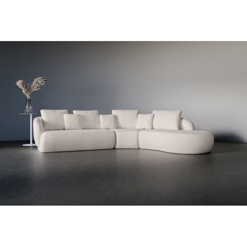 Γωνιακός Καναπές Finezal επιλογή υφάσματος 345x236x86cm