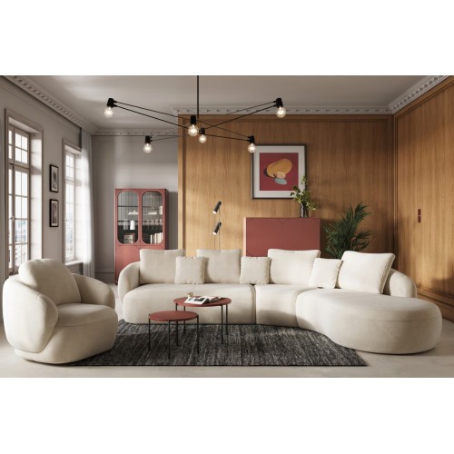 Γωνιακός Καναπές Finezal επιλογή υφάσματος 345x236x86cm