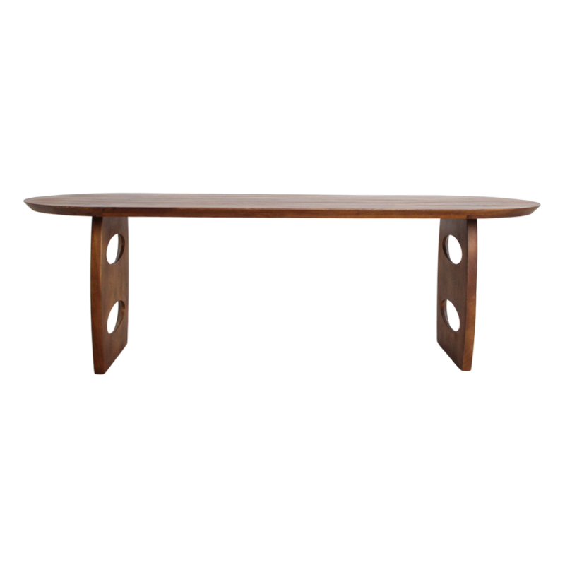Τραπέζι Φαγητού Bullnose από Μασίφ Ξύλο Μάνγκο 200x90x76cm
