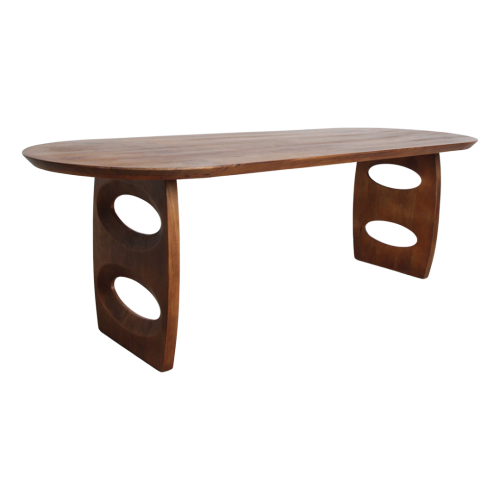 Τραπέζι Φαγητού Bullnose από Μασίφ Ξύλο Μάνγκο 200x90x76cm