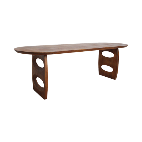 Τραπέζι Φαγητού Bullnose από Μασίφ Ξύλο Μάνγκο 200x90x76cm
