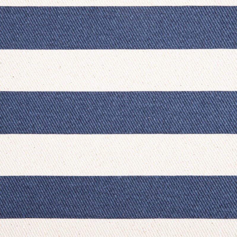 Πουφ CHIARO μπλε-λευκό 50x50x37 cm