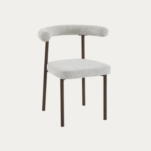Καρέκλα NOVARO μπεζ-καφέ 53.5x61x75.5 cm