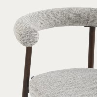 Καρέκλα NOVARO μπεζ-καφέ 53.5x61x75.5 cm