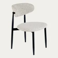Καρέκλα AVERON μπεζ με μαύρα πόδια 52x55.5x77 cm