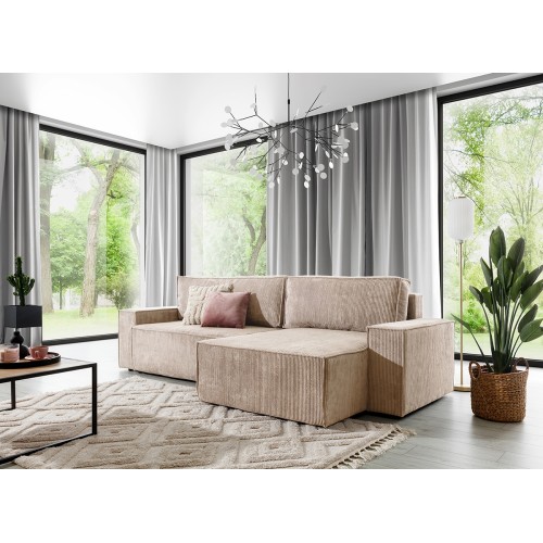 Γωνιακός Καναπές-Κρεβάτι Flabio Mini 283x90x144cm