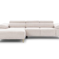 Γωνιακός Καναπές-Κρεβάτι Taloria Mini σε μπεζ κοτλε 293x176x96cm