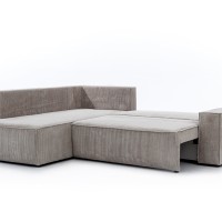 Γωνιακός Καναπές-Κρεβάτι Flabio L 254x203x90cm