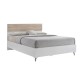 ALIDA Κρεβάτι Διπλό για Στρώμα 160x200cm, Απόχρωση Sonoma - Άσπρο  167x203x100cm