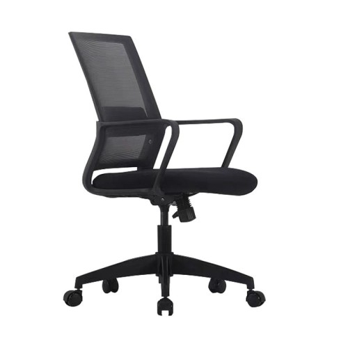 BF2115 Πολυθρόνα Γραφείου Μαύρο Mesh - Ύφασμα Μαύρο 62x58x92/100cm
