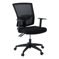 BF2910 Πολυθρόνα Γραφείου Μαύρο Mesh - Ύφασμα Μαύρο 61x58x91/101cm