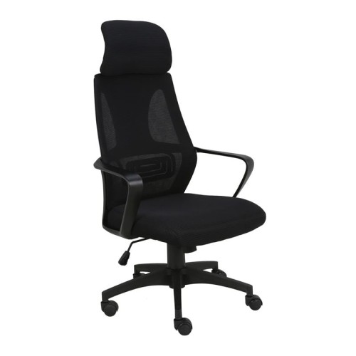 BF2950 Πολυθρόνα Γραφείου Διευθυντή, Mesh Μαύρο 62x62x113/121cm