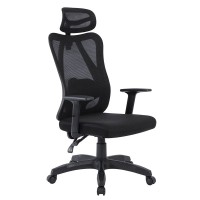 BF3750 Πολυθρόνα Γραφείου Διευθυντή, Mesh Μαύρο, Μπράτσα up-down 68x68x116/126cm