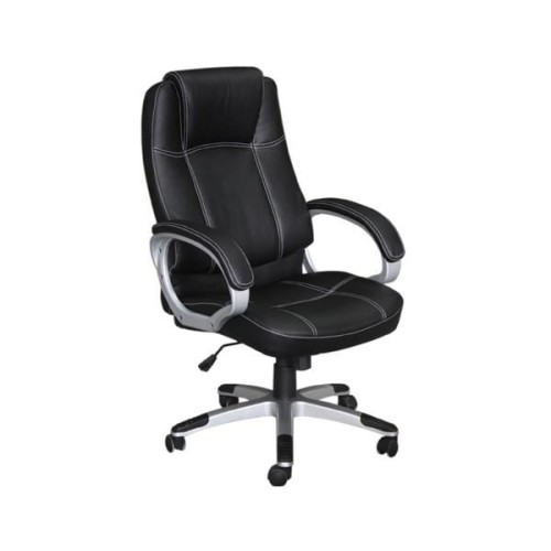 BF5450 Πολυθρόνα Γραφείου Διευθυντή, Pu Μαύρο 63x70x112/122cm