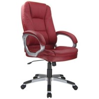 BF6950 Πολυθρόνα Γραφείου Διευθυντή, Pu Κόκκινο 64x71x112/122cm