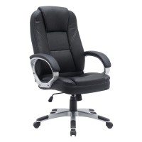 BF6950W Πολυθρόνα Γραφείου Διευθυντή, Pu Μαύρο 68x75x112/122cm