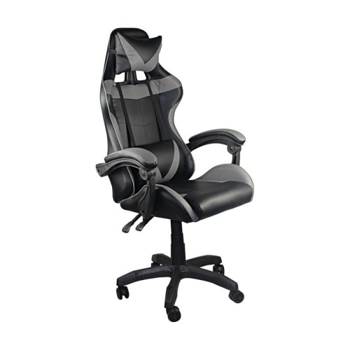 BF7850 Gaming Πολυθρόνα Γραφείου Διευθυντή Pu Μαύρο - Γκρι 63x70x117/127cm