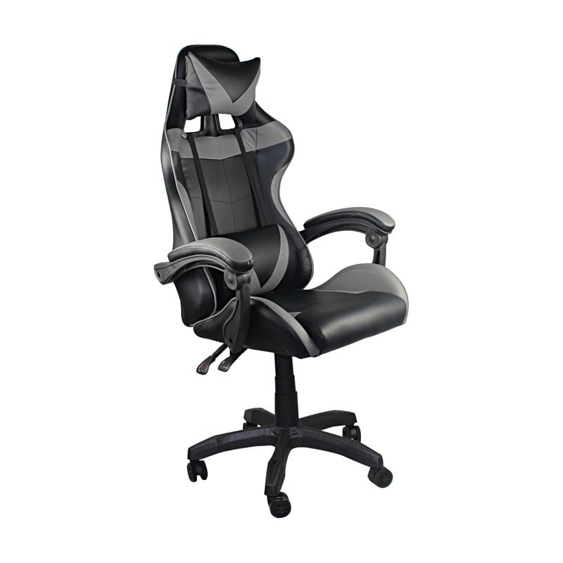BF7850 Gaming Πολυθρόνα Γραφείου Διευθυντή Pu Μαύρο - Γκρι 63x70x117/127cm
