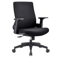 BF8950 Πολυθρόνα Γραφείου Mesh Μαύρο, Ύφασμα Μαύρο 64x64x98/110cm